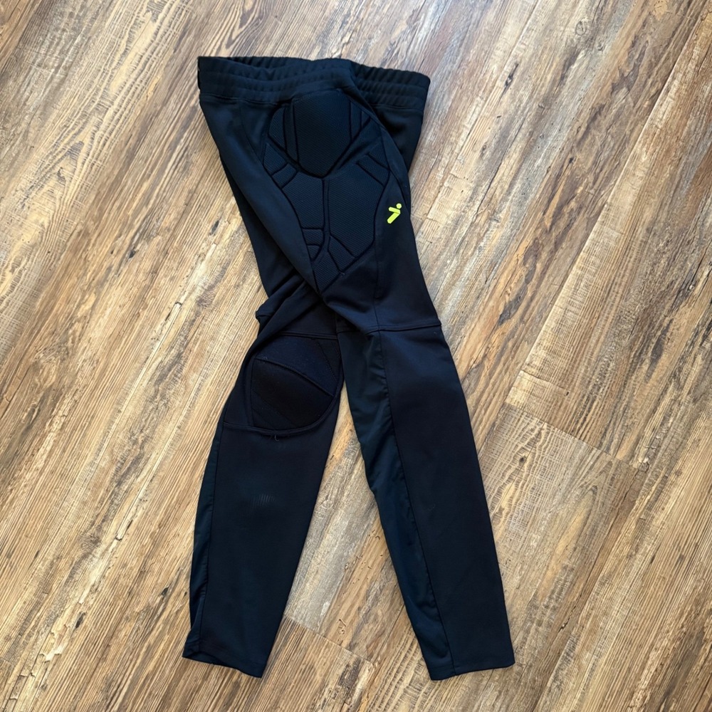 Storelli Exoshield Goalkeeper Training Pants Mens Small Black Padded Soccer - Picture 2 of 11